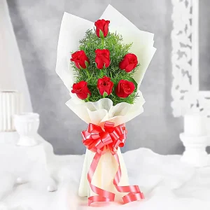 Serendipity 7 Red Roses Bunch